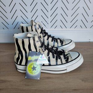 ⭐Converse Chuck 70 Hi 7 Men's Shoes Zebra Print Canvas Glow in the Dark A15032C